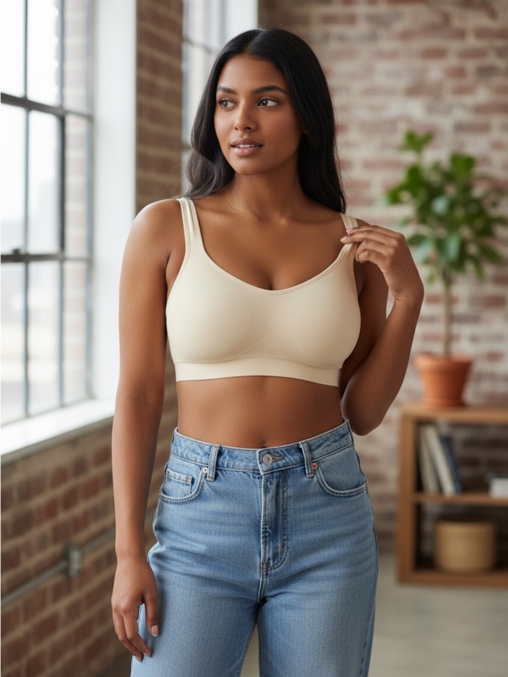 Truekind® Daily Comfort Wireless Shaper Bra NWOT | Seamless Support | 2XL Beige